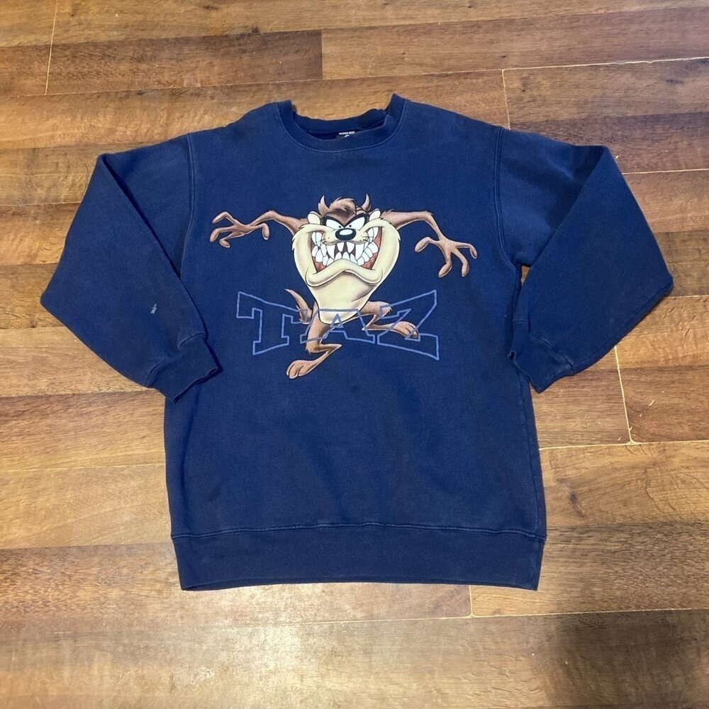 Warner Bros. Studio Store Looney Tunes Vintage 90's Sweatshirt Blue Size M